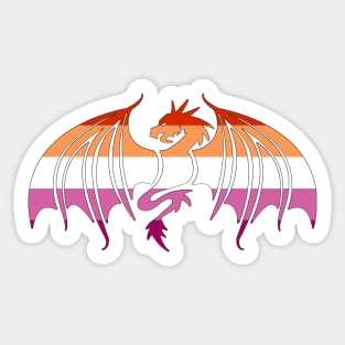 Lesbian Pride Dragon Sticker